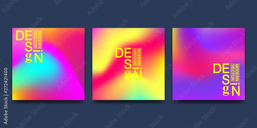 Poster modern vector template for brochure cover banner. abstract fluid 3d shapes vector trendy liquid colo