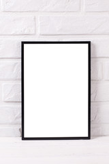 Empty black frame mockup  with copy space