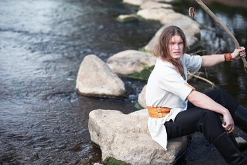 A man in ethnic clothes is a Scandinavian