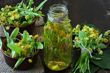 Detox drink with linden. Herbal tea. Linden flowers. Keto diet. Keto drinks.