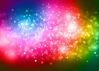 Colorful sparkle rays with bokeh abstract elegant background. Dust sparks background.