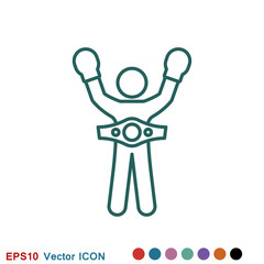 Champion vector icon, flat design for web or mobile app, award symbol.