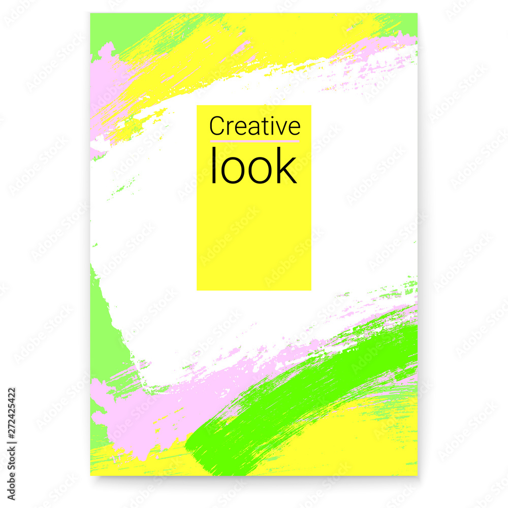 Poster vector poster, frame for text in hipster style. vivid modern art. stylish geometric background with 