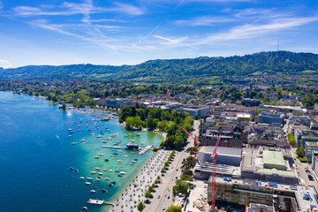 Obraz premium Aerial view of Zurich city in Switzerland