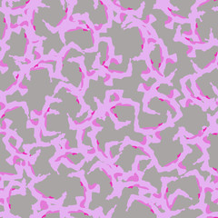 UFO camouflage of various shades of grey, pink and neon pink colors