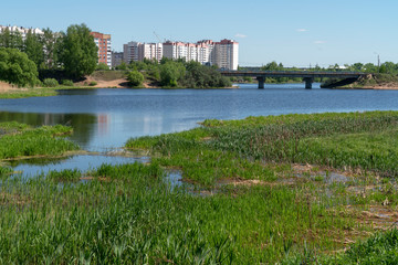 Конаково, город на берегу реки Волга.