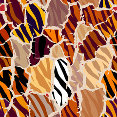 Obraz premium Seamless background pattern. Etnnic tribal pattern. Vector image