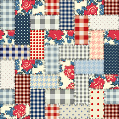 Fototapeta premium Seamless background pattern. Patchwork pattern. Vector image