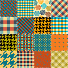 Seamless background pattern. Patchwork pattern. Vector image