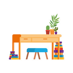 living room with couch and bookshelf of books