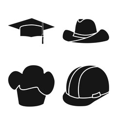 Isolated object of beanie  and beret symbol. Collection of beanie  and napper vector icon for stock.