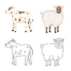 Vector design of breeding and kitchen  icon. Collection of breeding and organic  vector icon for stock.