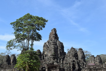 Whole view of Angkor Thom (Bayon), Cambodia