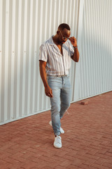 fashion, man, street, young, style, stylish, lifestyle, casual, urban, handsome, male, adult, model, guy, people, city, men, person, portrait, background, outdoors, denim, modern, hipster, jacket, pos