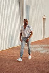 fashion, man, street, young, style, stylish, lifestyle, casual, urban, handsome, male, adult, model, guy, people, city, men, person, portrait, background, outdoors, denim, modern, hipster, jacket, pos