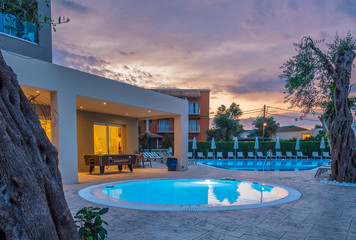 Swimming pool at the summer holydays resort