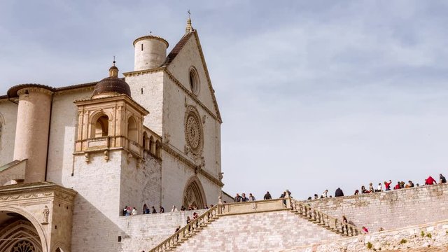 4K Timelapse Assisi Church, Umbria, Italy