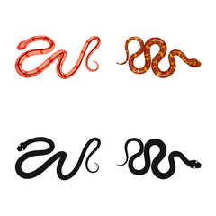 Obraz premium Isolated object of mammal and danger icon. Set of mammal and medicine stock symbol for web.