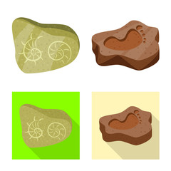 Isolated object of story and items logo. Set of story and attributes  stock vector illustration.