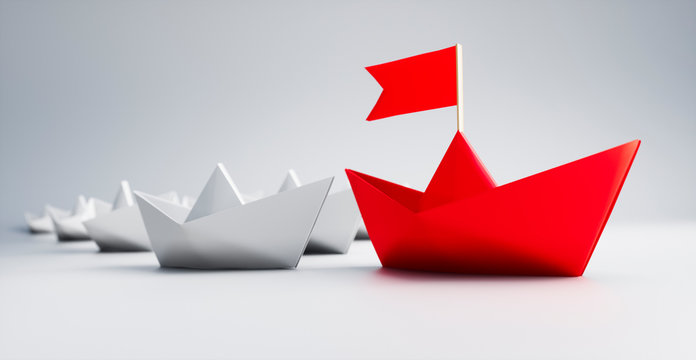 Papierschiffchen - Roter Leader