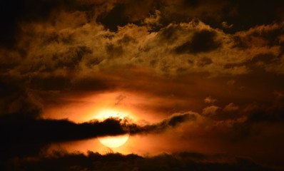 Sunset in Berlin and Brandenburg of August 25, 2015, Germany