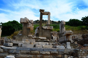 Naklejka premium the ruins of the ancient town Ephesus in Turkey