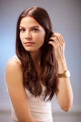 Obraz premium Portrait of pretty brunette