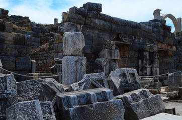 the ruins of the ancient town Ephesus in Turkey