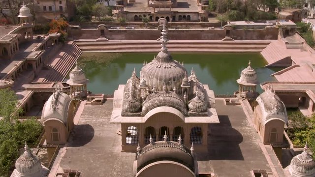 Ancient India temples , U.P, 4k aerial drone view