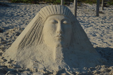 Egyptian pharaoh from sand