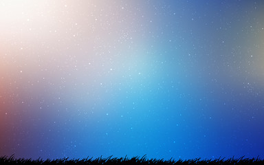 Fototapeta na wymiar Light Blue, Yellow vector background with galaxy stars.
