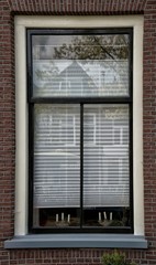 Fenêtre hollandaise traditionnelle à Delft, Pays-Bas