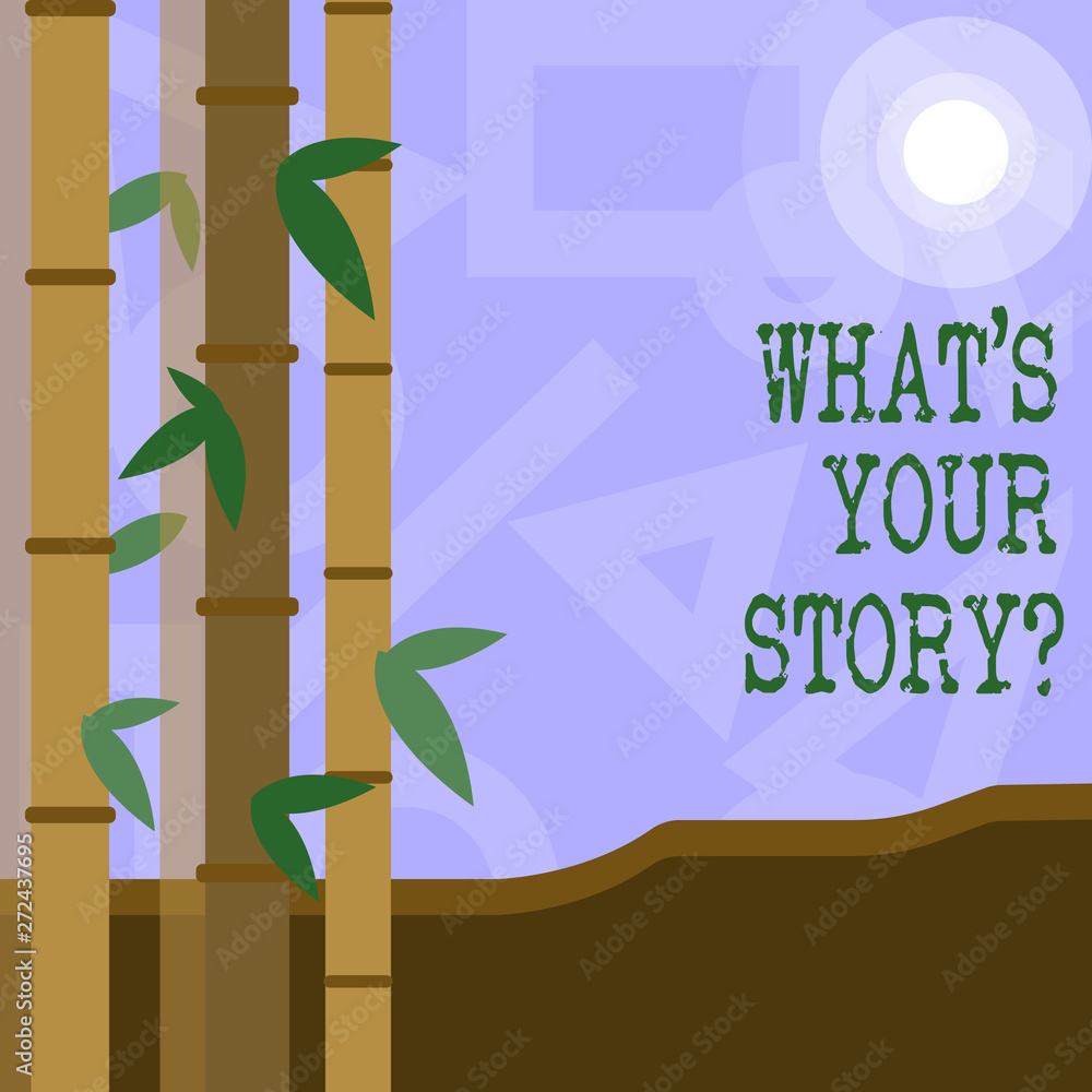 Fototapete handwriting text what s your storyquestion. conceptual photo connect communicate connectivity connec