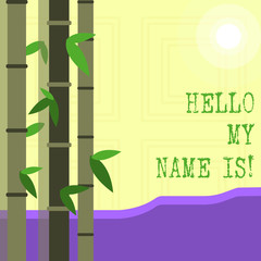 Fototapeta na wymiar Writing note showing Hello My Name Is. Business concept for Introduce yourself meeting someone new Presentation