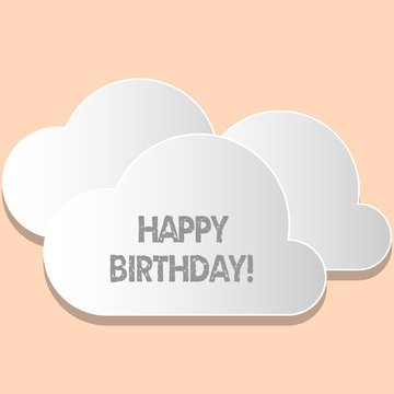 Word writing text Happy Birthday. Business photo showcasing Congratulations Celebrating Anniversary
