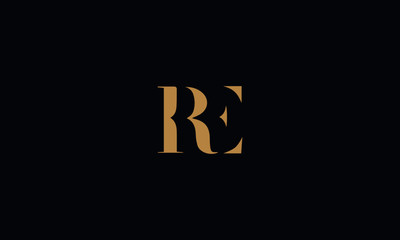 RE logo design template vector illustration