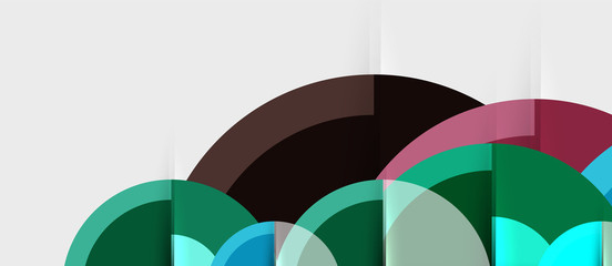 Fototapeta premium Geometric design abstract background - circles