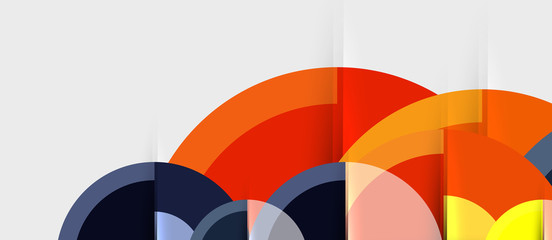 Fototapeta premium Geometric design abstract background - circles