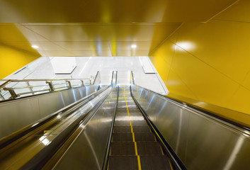 The escalator is in the mall