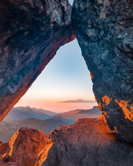 Roque Nublo with Mount Teide on the background