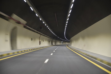 New Korfakan – Dubai, Sharjah road, Ras Al Khaimah – Fujairah, United Arab Emirates, June 4, 2019. Included many tunnels in the mountains