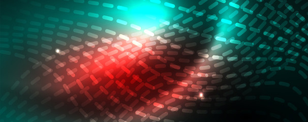 Shiny neon vector wave line abstract background, motion concept