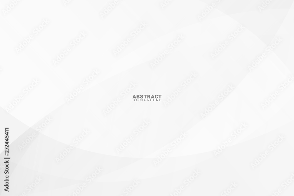 Poster Abstract White and Grey Background with Smooth Lines.
