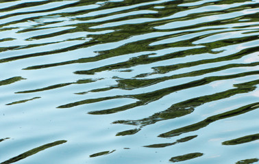       beautiful two-color waves on the surface of the water        