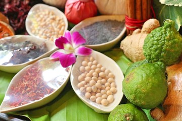 Thai spa aromatherapy massage herb