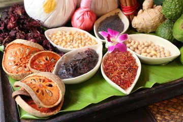 Thai spa aromatherapy massage herb