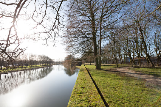 Fortress city moat, Ypres, Belgium