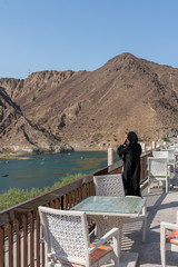 View of Lake and Boats at Al Rafisha Dam, Khor Fakkan