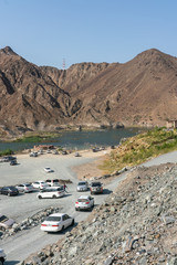 Visitors at Al Rafisha Dam, Khor Fakkan
