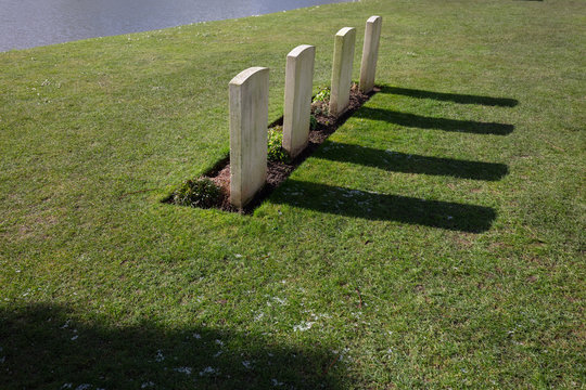 Tomb stones at war cemetery